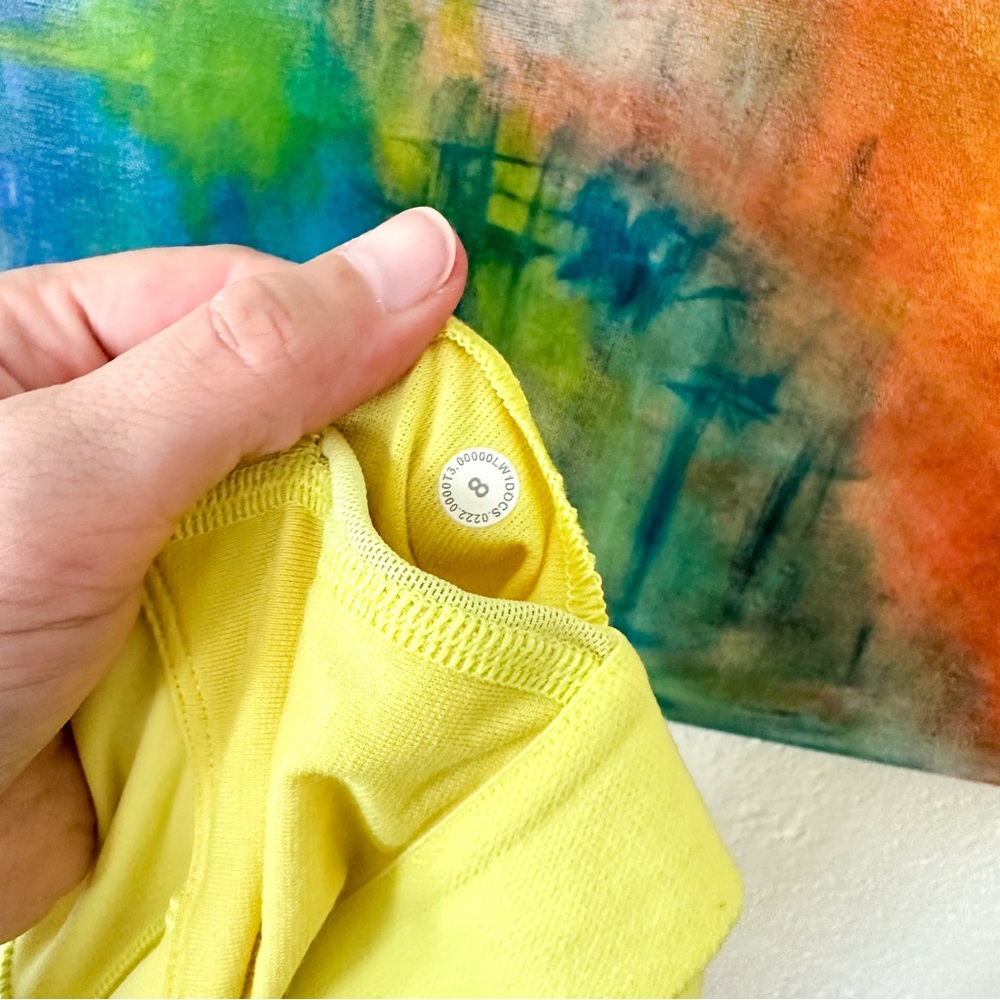 Lululemon Womens Court Crush Athletic Dress in Electric Lemon, sz 8 - Picture 12 of 12